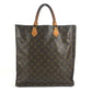 LOUIS VUITTON M51140 Monogram Sac Plat Tote Bag, Vertical Tote Handbag, Monogram Canvas, Unisex, Brown