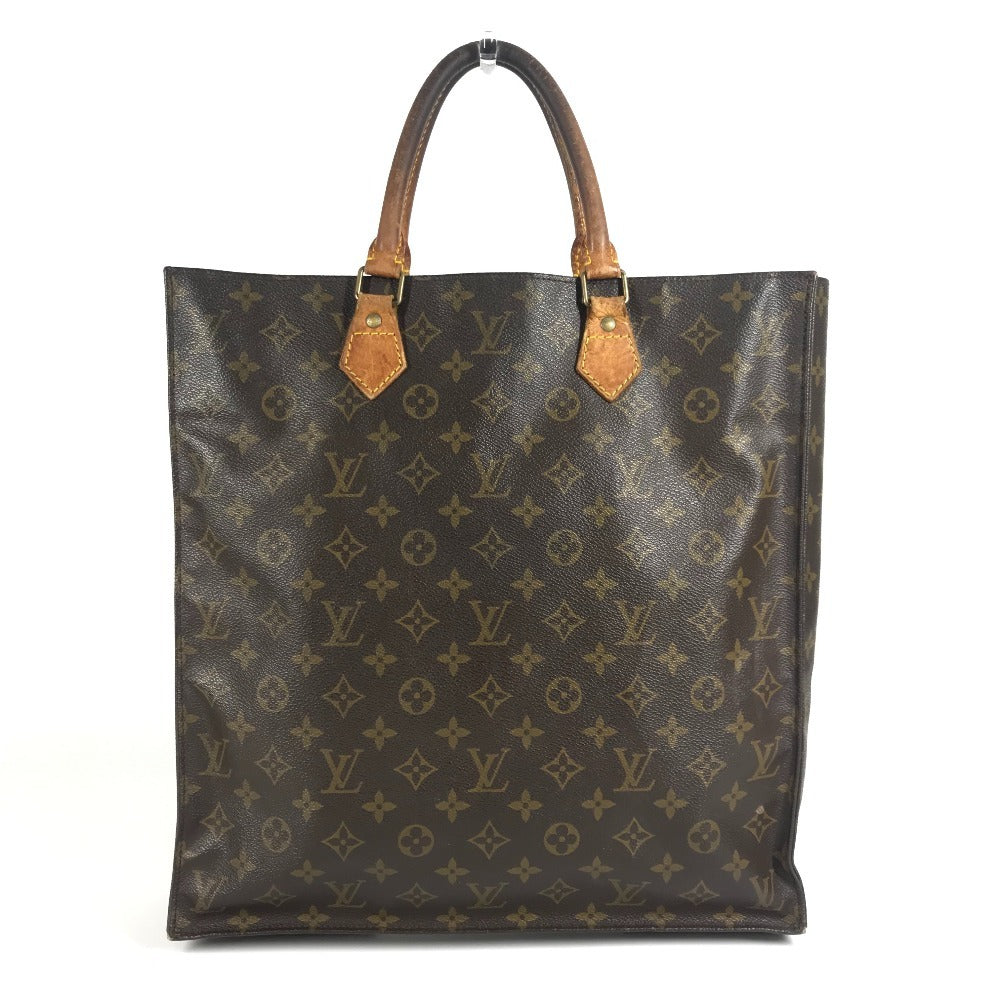LOUIS VUITTON M51140 Monogram Sac Plat Tote Bag, Vertical Tote Handbag, Monogram Canvas, Unisex, Brown