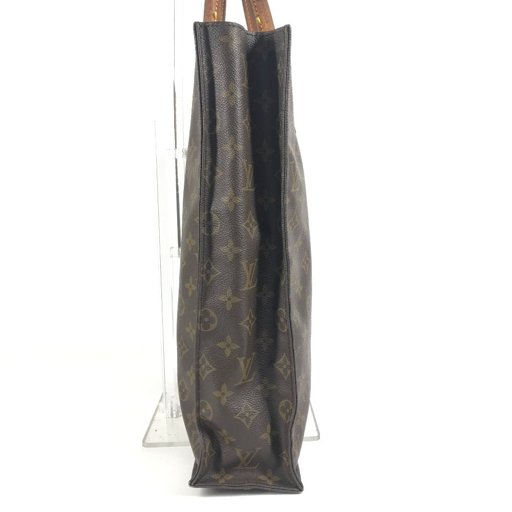LOUIS VUITTON M51140 Monogram Sac Plat Tote Bag, Vertical Tote Handbag, Monogram Canvas, Unisex, Brown