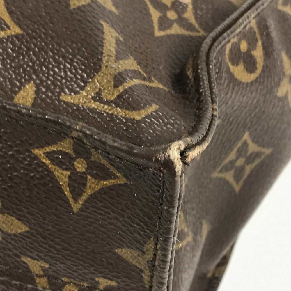 LOUIS VUITTON M51140 Monogram Sac Plat Tote Bag, Vertical Tote Handbag, Monogram Canvas, Unisex, Brown