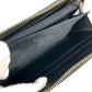GUCCI 547591 Logo Long Wallet Round Zipper Leather Unisex Black