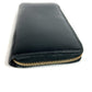GUCCI 547591 Logo Long Wallet Round Zipper Leather Unisex Black