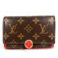 LOUIS VUITTON M64587 Monogram Portefeuille Flore Compact Compact Wallet Bi-fold Wallet Monogram Canvas Ladies Red