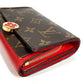LOUIS VUITTON M64587 Monogram Portefeuille Flore Compact Compact Wallet Bi-fold Wallet Monogram Canvas Ladies Red
