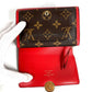 LOUIS VUITTON M64587 Monogram Portefeuille Flore Compact Compact Wallet Bi-fold Wallet Monogram Canvas Ladies Red