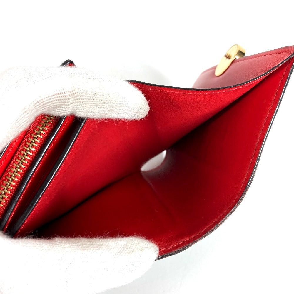 LOUIS VUITTON M64587 Monogram Portefeuille Flore Compact Compact Wallet Bi-fold Wallet Monogram Canvas Ladies Red