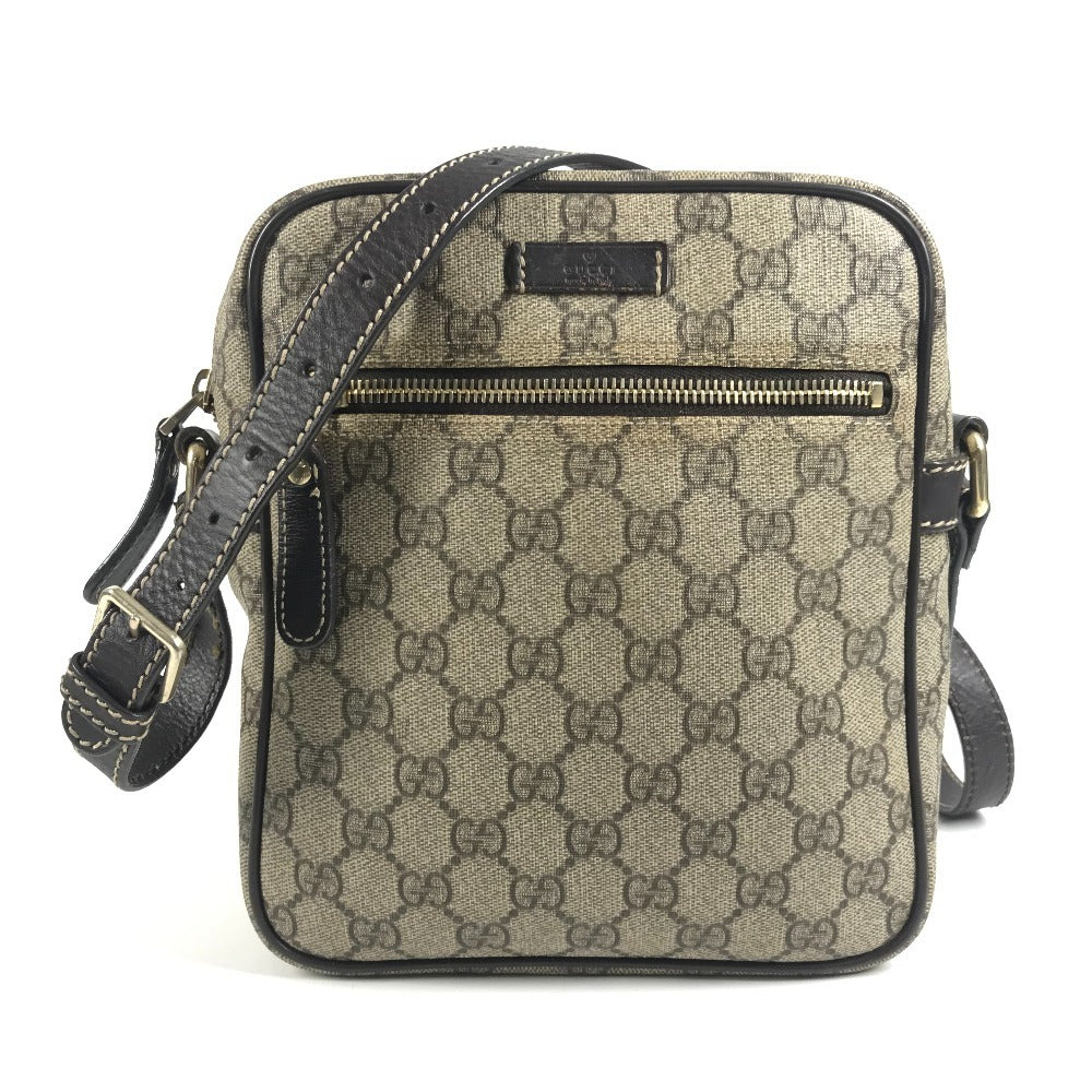 GUCCI 233268 GG Supreme Logo Crossbody Pouch Bag Shoulder Bag GG Supreme Canvas Unisex Beige