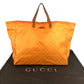 GUCCI 286198 GG ロゴ カバン トートバッグ トラベルバッグ ハンドバッグ レザー/ナイロン ユニセックス オレンジ