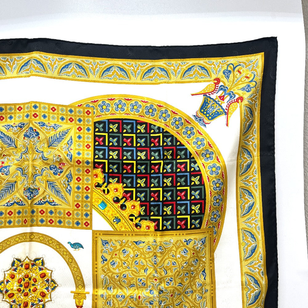 HERMES CIELS BYZANTINS ビザンチンの空 カレ90 カレ 90 カレ アパレル小物 スカーフ シルク ユニセックス ホワイト