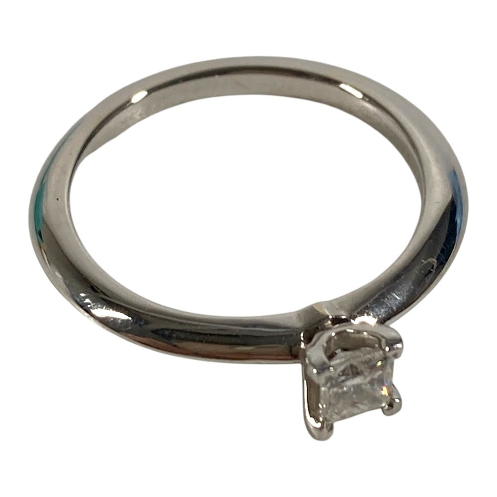 TIFFANY&Co. D0.19ct Diamond Princess Cut Platinum Accessory Jewelry Ring Pt950 Ladies Silver