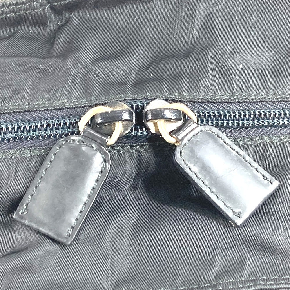 PRADA B5877F トライアングルロゴ 三角ロゴ プレート カバン 肩掛け トートバッグ ショルダーバッグ ナイロン ユニセックス ブラック
