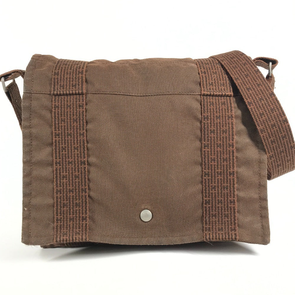 HERMES เออร์ไลน์ บาซัส PM บาซัส PM กระเป๋า สะพายข้าง กระเป๋าสะพาย Messenger Bag ผ้าแคนวาส unisex สีน้ำตาล