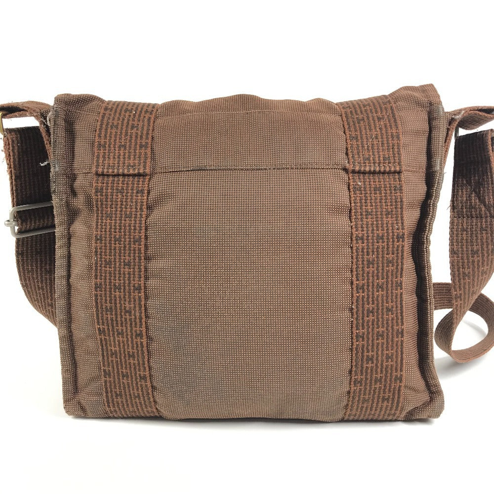 HERMES เออร์ไลน์ บาซัส PM บาซัส PM กระเป๋า สะพายข้าง กระเป๋าสะพาย Messenger Bag ผ้าแคนวาส unisex สีน้ำตาล