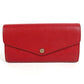 LOUIS VUITTON M61181 Monogram Empreinte Portefeuille Sarah กระเป๋าสตางค์ใบยาวแบบพับ กระเป๋าสตางค์ Monogram Empreinte Leather สำหรับทุกเพศ สีแดง