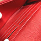 LOUIS VUITTON M61181 Monogram Empreinte Portefeuille Sarah กระเป๋าสตางค์ใบยาวแบบพับ กระเป๋าสตางค์ Monogram Empreinte Leather สำหรับทุกเพศ สีแดง