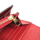 LOUIS VUITTON M61181 Monogram Empreinte Portefeuille Sarah กระเป๋าสตางค์ใบยาวแบบพับ กระเป๋าสตางค์ Monogram Empreinte Leather สำหรับทุกเพศ สีแดง