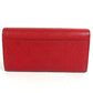 LOUIS VUITTON M61181 Monogram Empreinte Portefeuille Sarah กระเป๋าสตางค์ใบยาวแบบพับ กระเป๋าสตางค์ Monogram Empreinte Leather สำหรับทุกเพศ สีแดง