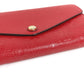 LOUIS VUITTON M61181 Monogram Empreinte Portefeuille Sarah กระเป๋าสตางค์ใบยาวแบบพับ กระเป๋าสตางค์ Monogram Empreinte Leather สำหรับทุกเพศ สีแดง