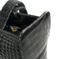 Salvatore Ferragamo โลโก้ กระเป๋า สะพายไหล่/สะพายข้าง/โท้ท กระเป๋าสะพายข้าง หนังปั๊มลาย ยูนิเซ็กส์ สีดำ