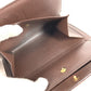LOUIS VUITTON N61202 Damier Portefeuille Etui Papier กระเป๋าสตางค์พับสามทบขนาดกะทัดรัด Damier Canvas Unisex Ebène สีน้ำตาล