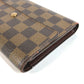 LOUIS VUITTON N61202 Damier Portefeuille Etui Papier กระเป๋าสตางค์พับสามทบขนาดกะทัดรัด Damier Canvas Unisex Ebène สีน้ำตาล