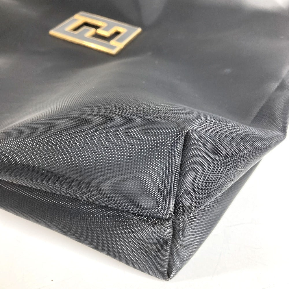 FENDI วินเทจ FF โลโก้ กระเป๋าสะพายข้างตาข่าย กระเป๋าโท้ท กระเป๋าถือ หนัง/ตาข่าย ยูนิเซ็กส์ สีดำ