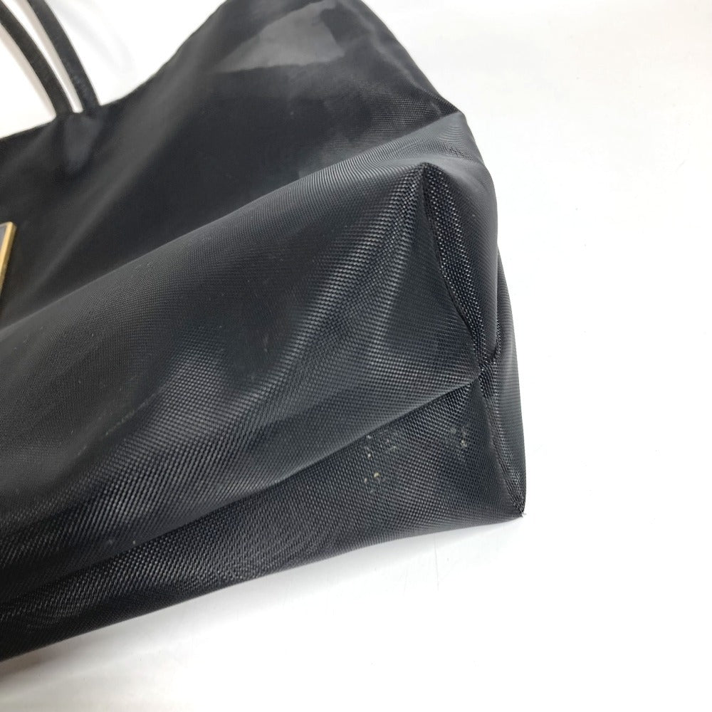 FENDI วินเทจ FF โลโก้ กระเป๋าสะพายข้างตาข่าย กระเป๋าโท้ท กระเป๋าถือ หนัง/ตาข่าย ยูนิเซ็กส์ สีดำ