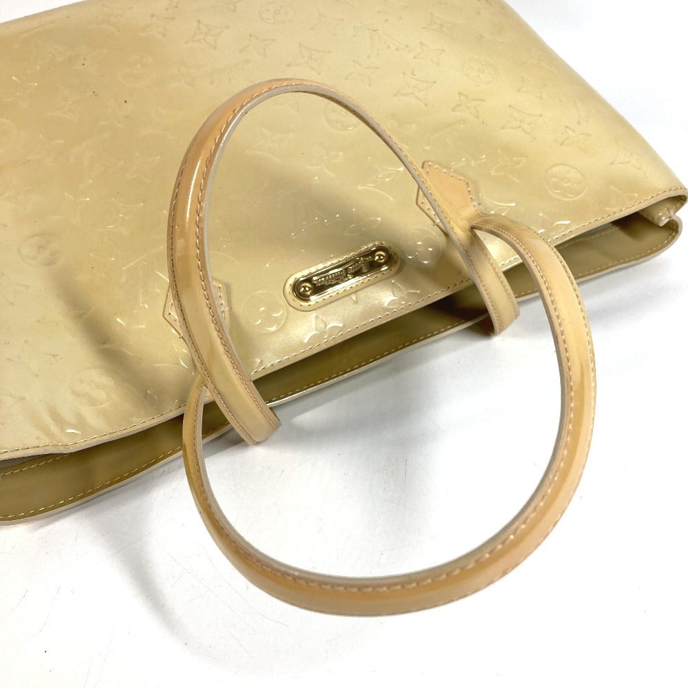 LOUIS VUITTON M91441 Monogram Vernis Wilshire MM กระเป๋าถือ กระเป๋าสะพายข้าง กระเป๋าโท้ท แบรนด์ Monogram Vernis สำหรับผู้หญิง สี Bronko Coral Beige