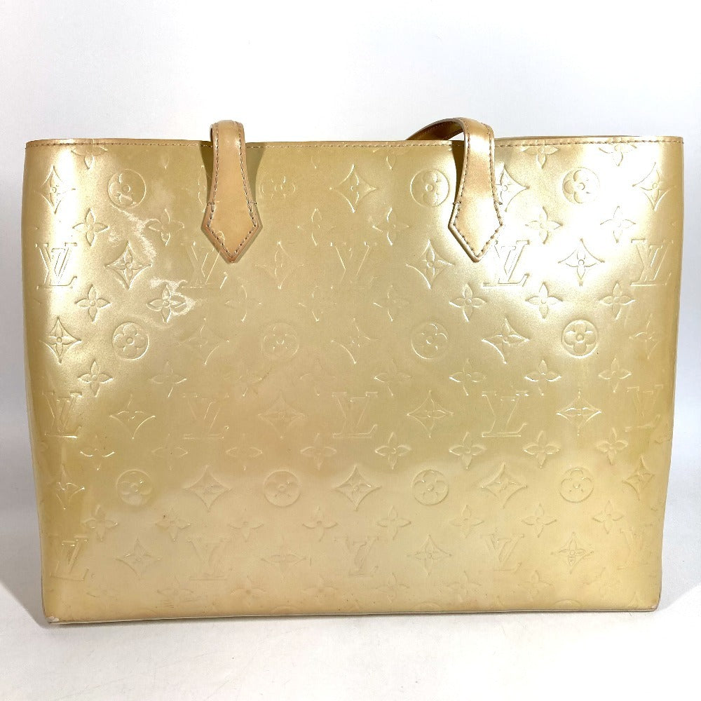 LOUIS VUITTON M91441 Monogram Vernis Wilshire MM กระเป๋าถือ กระเป๋าสะพายข้าง กระเป๋าโท้ท แบรนด์ Monogram Vernis สำหรับผู้หญิง สี Bronko Coral Beige