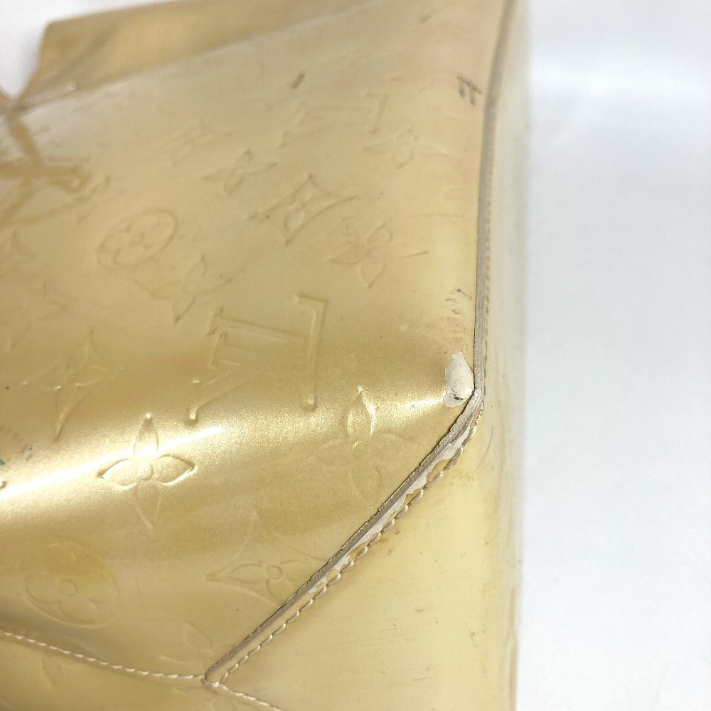 LOUIS VUITTON M91441 Monogram Vernis Wilshire MM กระเป๋าถือ กระเป๋าสะพายข้าง กระเป๋าโท้ท แบรนด์ Monogram Vernis สำหรับผู้หญิง สี Bronko Coral Beige