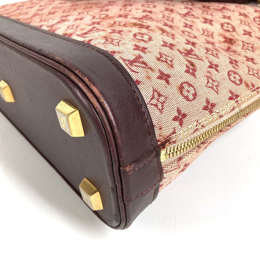LOUIS VUITTON M92204 โมโนแกรมมินิ อัลมา แฮนด์แบ็ก โท้ทแบ็ก กระเป๋า กระเป๋าสะพายข้าง โมโนแกรมมินิแคนวาส สำหรับผู้หญิง สีกุหลาบแดง