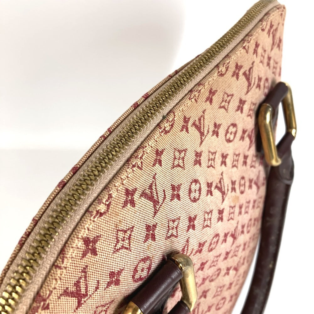 LOUIS VUITTON M92204 โมโนแกรมมินิ อัลมา แฮนด์แบ็ก โท้ทแบ็ก กระเป๋า กระเป๋าสะพายข้าง โมโนแกรมมินิแคนวาส สำหรับผู้หญิง สีกุหลาบแดง