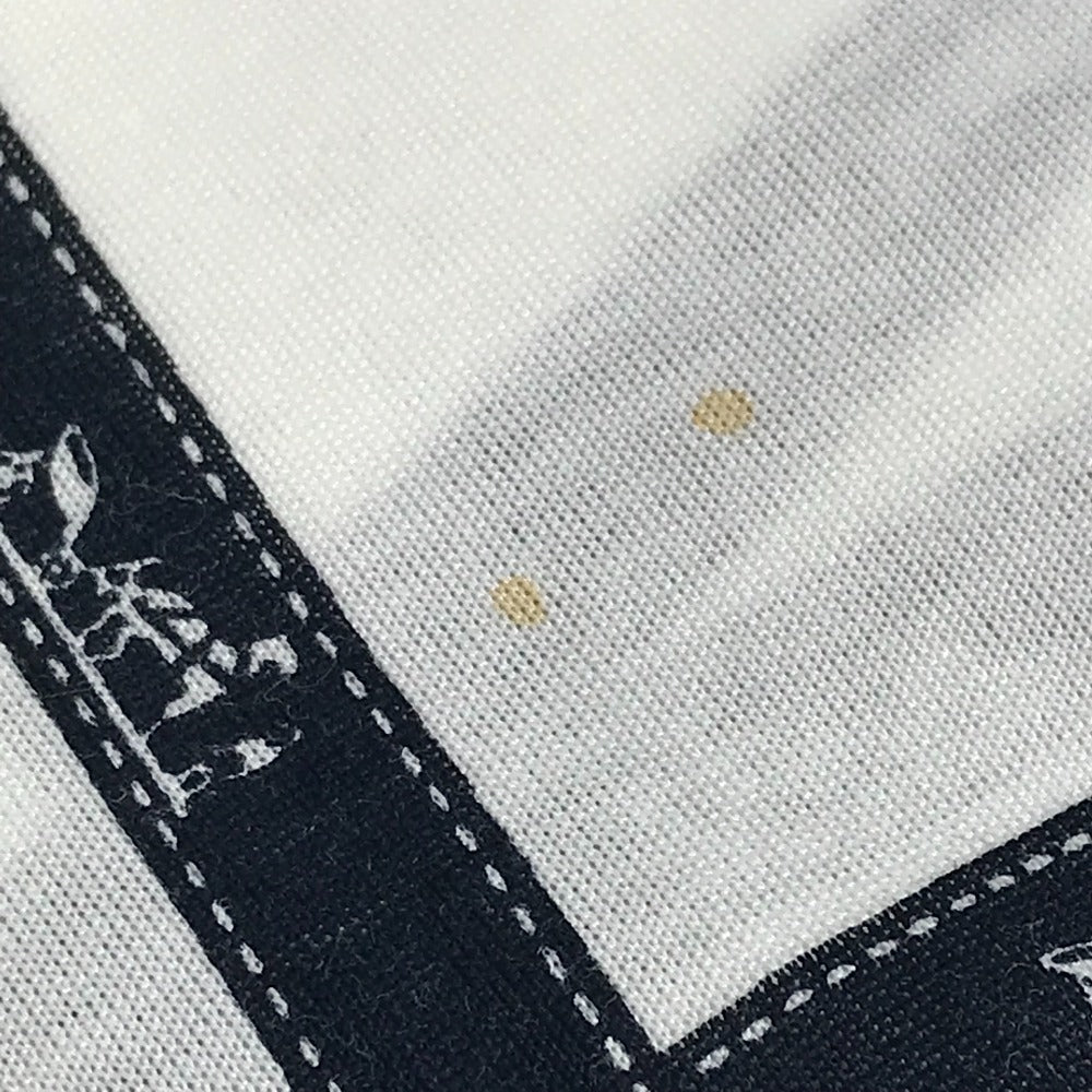 HERMES Bolduc pattern logo total pattern apparel top short sleeve t-shirt cotton ladies black