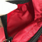 PRADA กระเป๋าเป้สะพายหลังโลโก้สามเหลี่ยมทูโทน กระเป๋าเป้สะพายหลังผ้าไนลอน unisex สีแดง