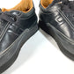 HERMES รองเท้าผ้าใบหนังผูกเชือก H-Logo Quick สีดำสำหรับผู้หญิง