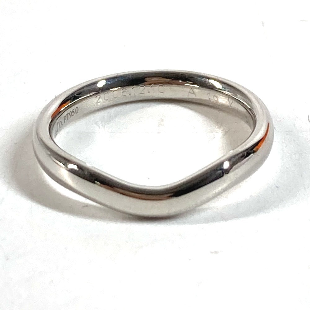 TIFFANY&Co. Elsa Peretti Curved Band Ring Accessory Jewelry Platinum Ring Pt950 Men's Silver