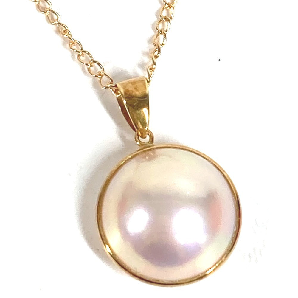 TASAKI Gold K18 18K Pearl Pendant Top Accessory Jewelry Chain Necklace K18 Women's White