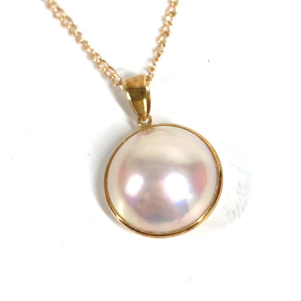 TASAKI Gold K18 18K Pearl Pendant Top Accessory Jewelry Chain Necklace K18 Women's White