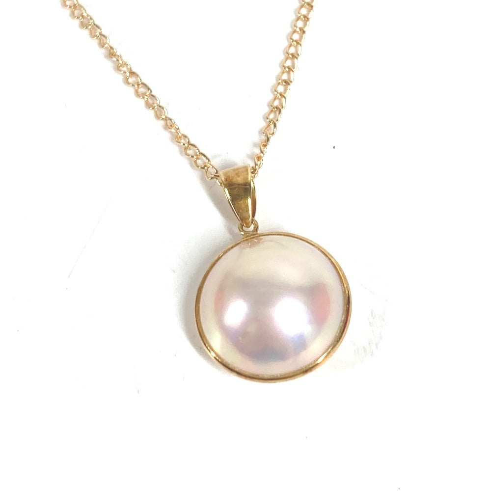 TASAKI Gold K18 18K Pearl Pendant Top Accessory Jewelry Chain Necklace K18 Women's White