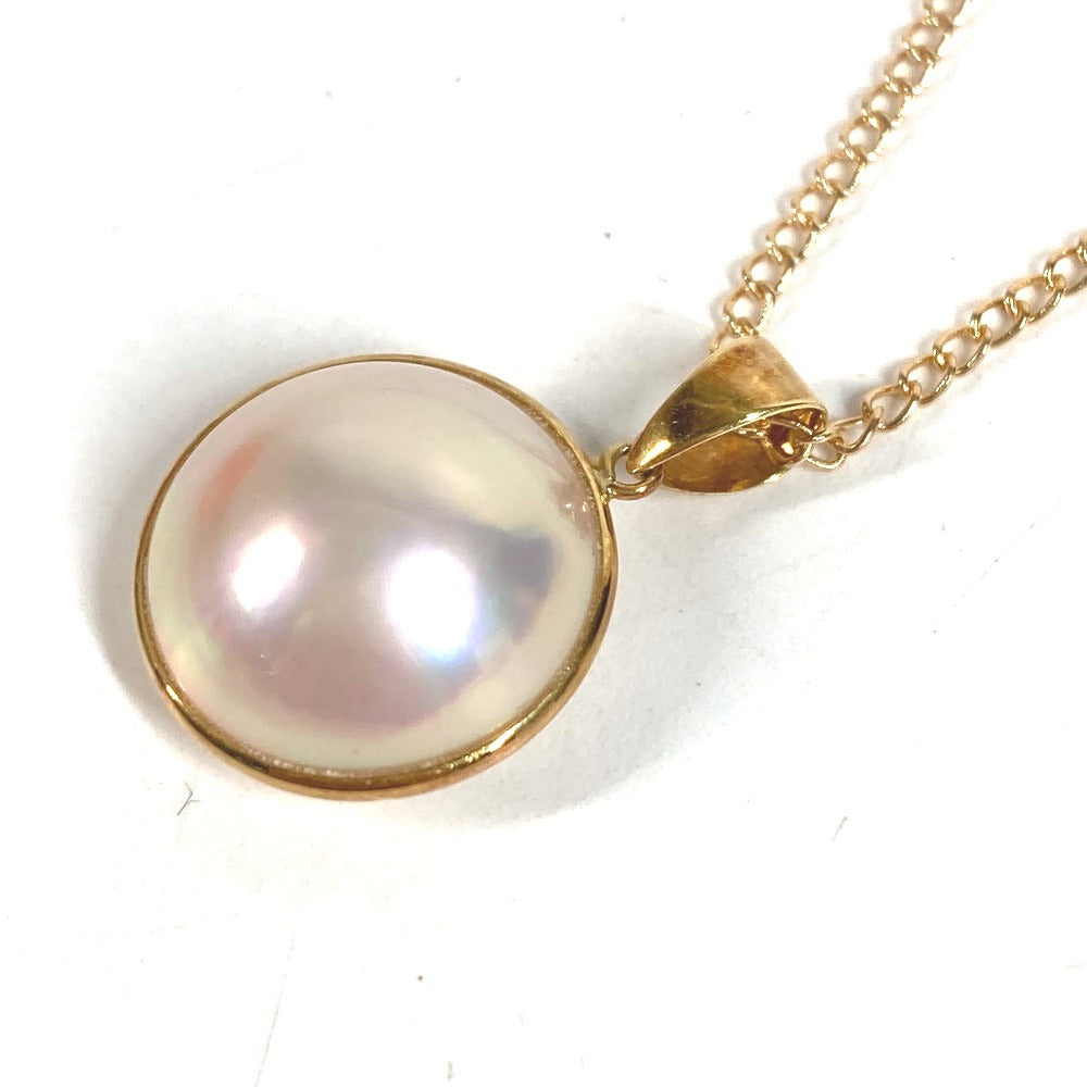 TASAKI Gold K18 18K Pearl Pendant Top Accessory Jewelry Chain Necklace K18 Women's White