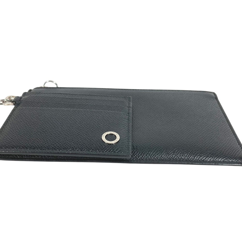 BVLGARI BVLGARI BVLGARI MAN Coin Case & Card Case Long Wallet Card Holder Pass Case Coin Case Leather Unisex Black