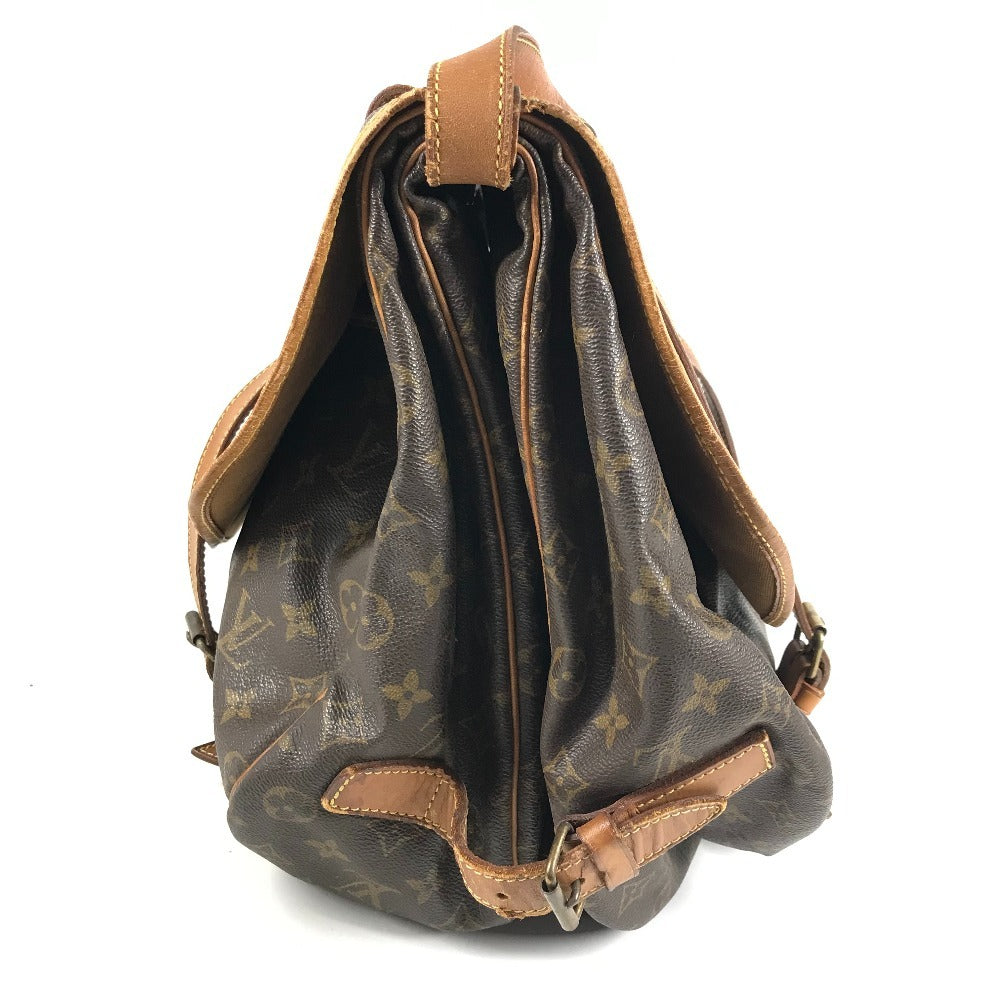 LOUIS VUITTON M42252 モノグラム ソミュール43 ソミュール 43 斜め掛け フラップ カバン ショルダーバッグ モノグラムキャンバス ユニセックス ブラウン