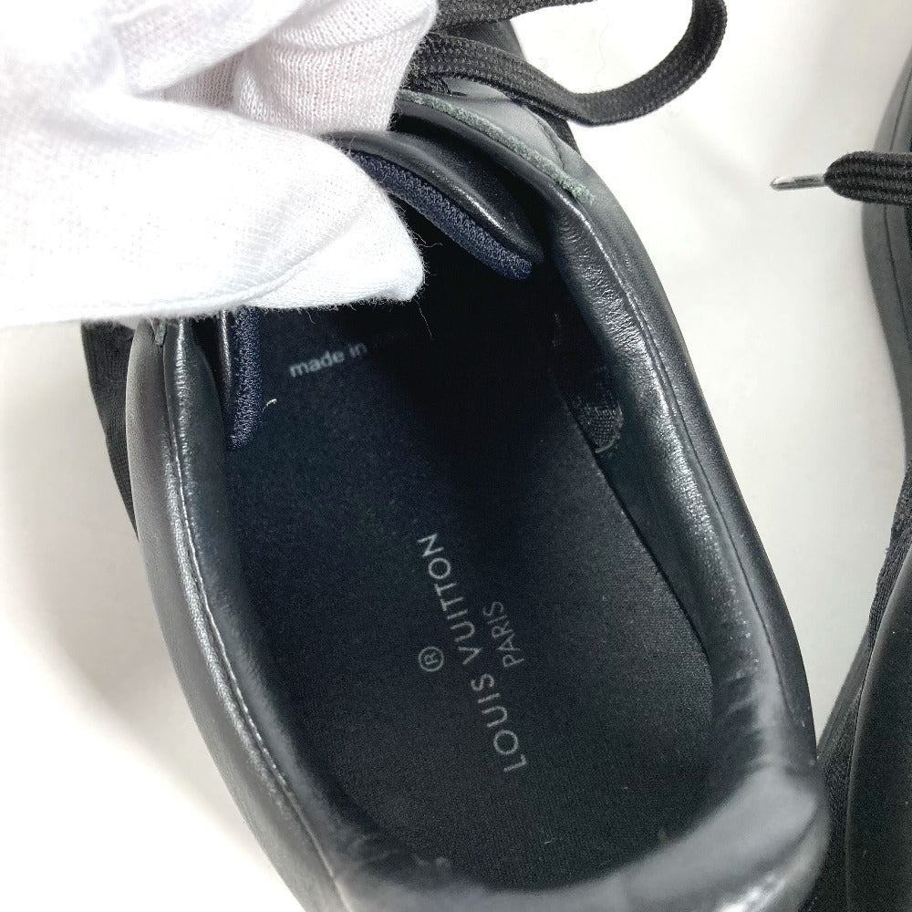 LOUIS VUITTON ルクセンブルクライン モノグラムメッシュ 靴 シューズ 紐 スニーカー レザー メンズ ブラック