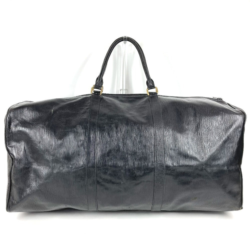 FENDI ヴィンテージ FFロゴ 旅行バッグ トラベルバッグ ハンドバッグ カバン ボストンバッグ レザー ユニセックス ブラック