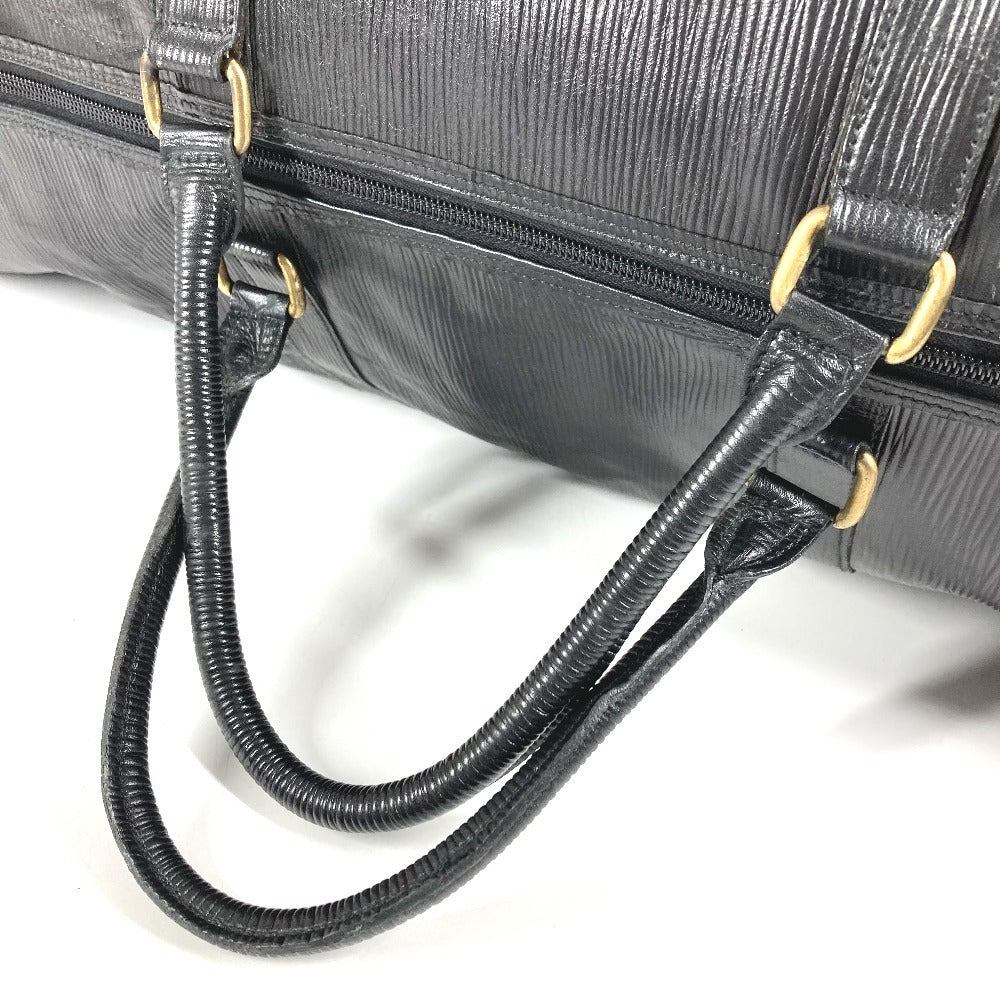 FENDI ヴィンテージ FFロゴ 旅行バッグ トラベルバッグ ハンドバッグ カバン ボストンバッグ レザー ユニセックス ブラック