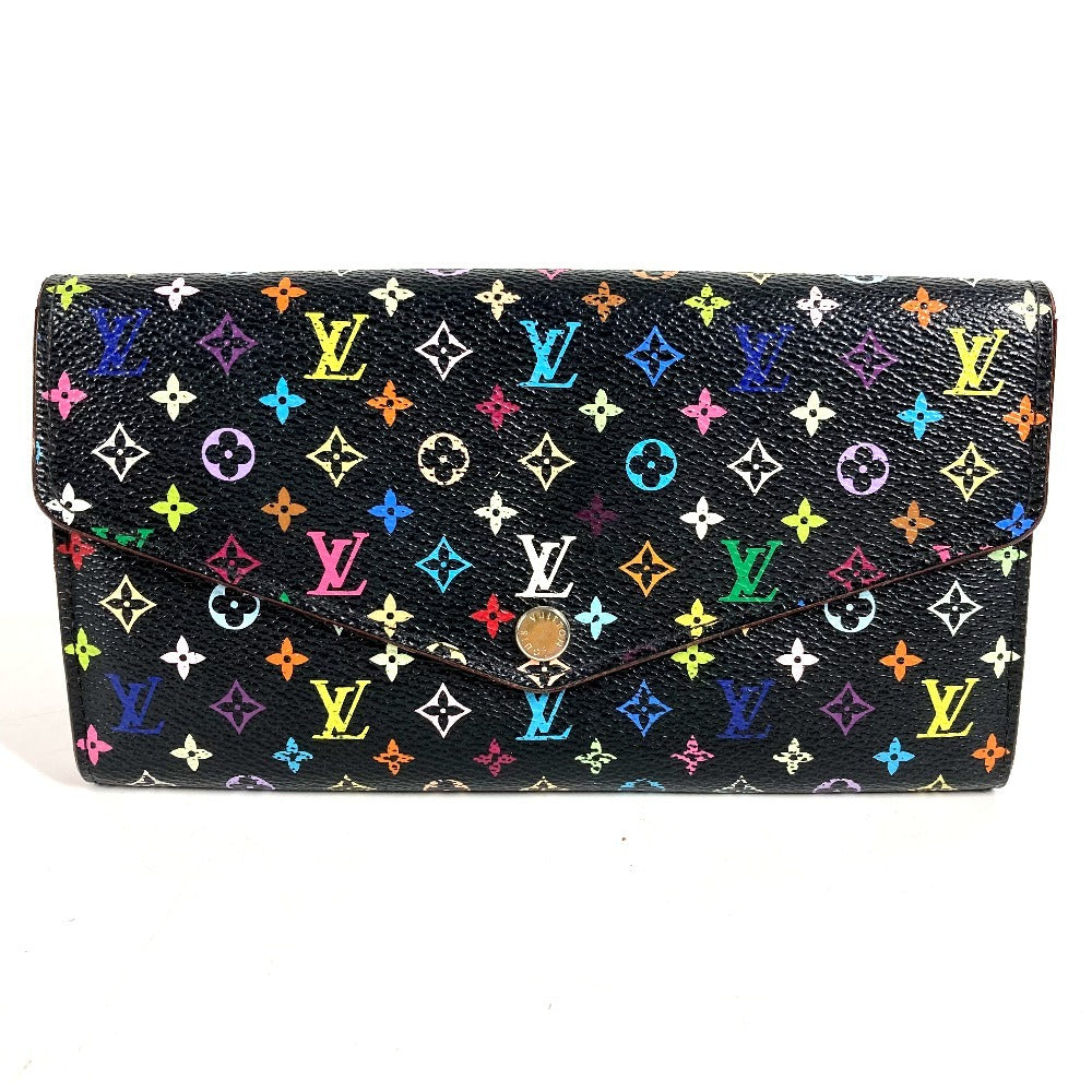 LOUIS VUITTON M93747 モノグラムマルチカラー ポルトフォイユ サラ 財布 ウォレット フラップ ロングウォレット 長財布 モノグラムマルチカラーキャンバス レディース ノワール ブラック