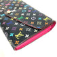 LOUIS VUITTON M93747 モノグラムマルチカラー ポルトフォイユ サラ 財布 ウォレット フラップ ロングウォレット 長財布 モノグラムマルチカラーキャンバス レディース ノワール ブラック