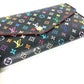 LOUIS VUITTON M93747 モノグラムマルチカラー ポルトフォイユ サラ 財布 ウォレット フラップ ロングウォレット 長財布 モノグラムマルチカラーキャンバス レディース ノワール ブラック