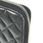 CHANEL 不明 CC CC Mark Logo Matelasse Quilted Zip Around Long Wallet Long Wallet Leather Black Used