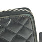 CHANEL 不明 CC CC Mark Logo Matelasse Quilted Zip Around Long Wallet Long Wallet Leather Black Used